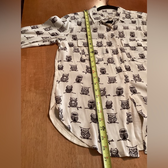 Anthropologie Porridge Owl Button Down Knit Back - Small - Picture 10 of 10